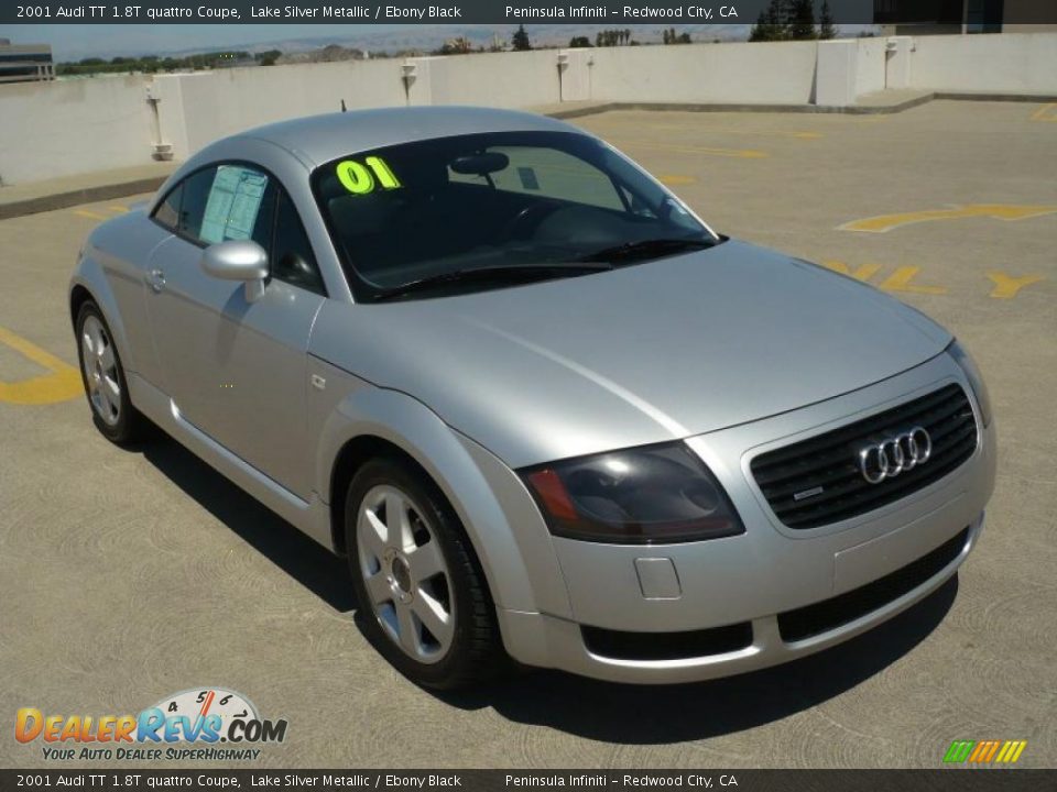 2001 Audi TT 1.8T quattro Coupe Lake Silver Metallic / Ebony Black Photo #1