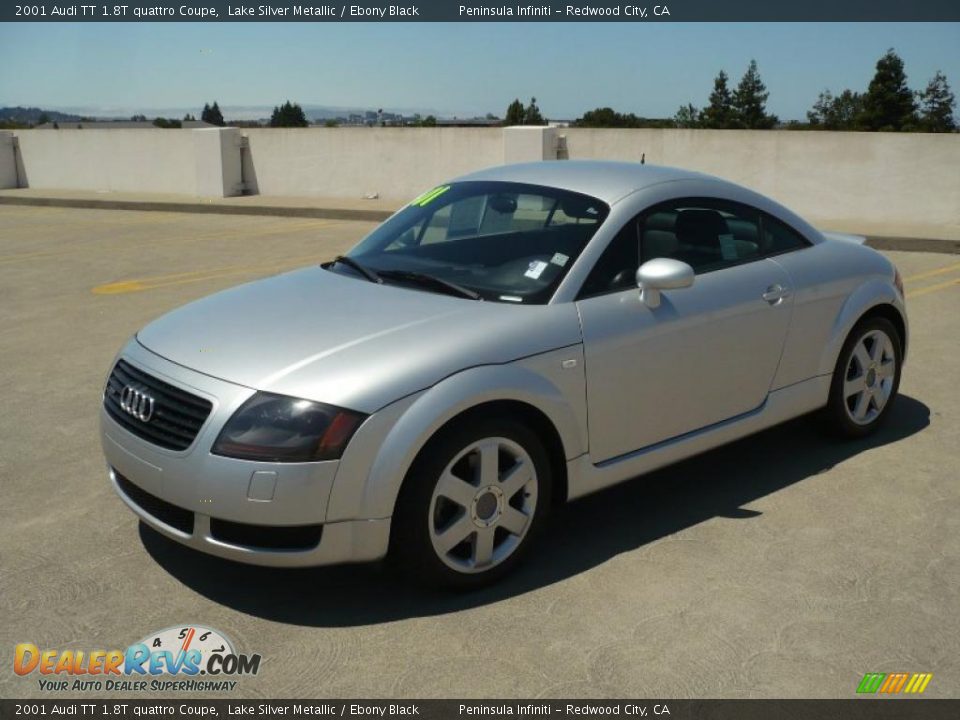 2001 Audi TT 1.8T quattro Coupe Lake Silver Metallic / Ebony Black Photo #3