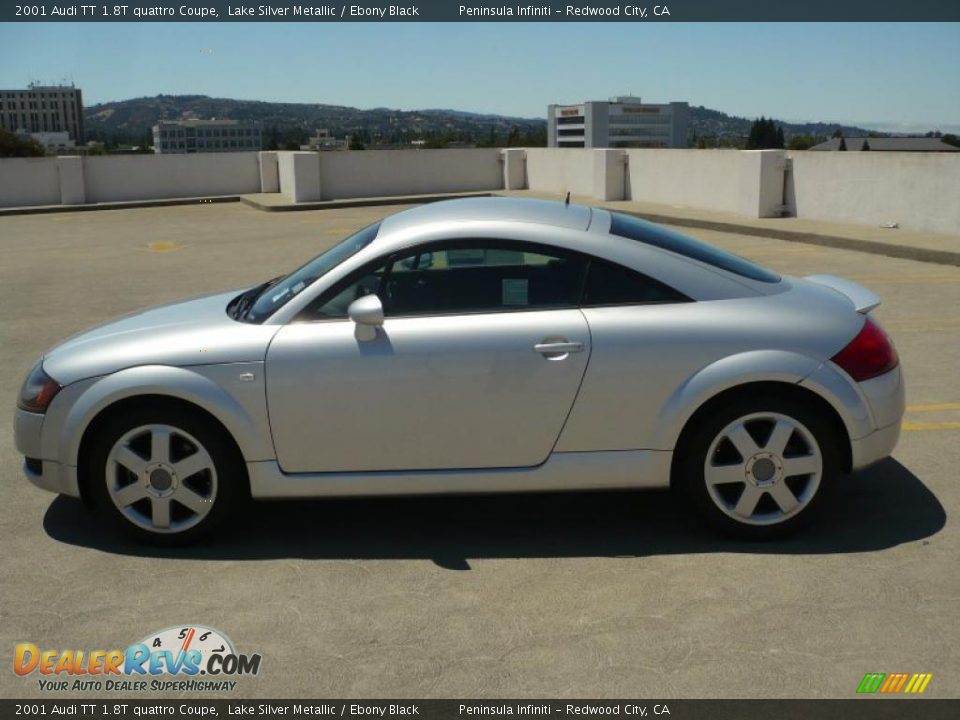 2001 Audi TT 1.8T quattro Coupe Lake Silver Metallic / Ebony Black Photo #4