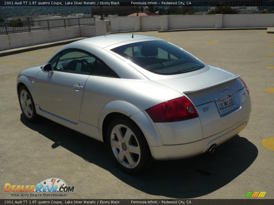 2001 Audi TT 1.8T quattro Coupe Lake Silver Metallic / Ebony Black Photo #5