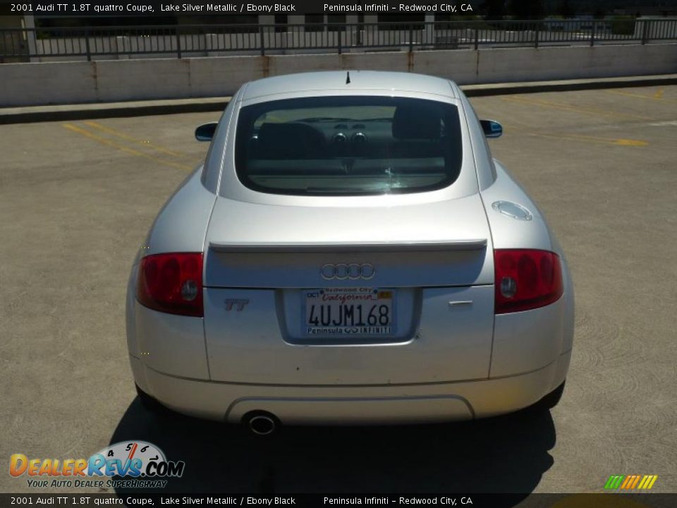 2001 Audi TT 1.8T quattro Coupe Lake Silver Metallic / Ebony Black Photo #6