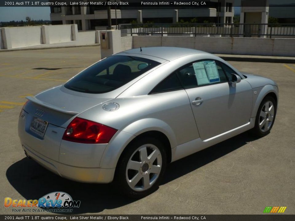 2001 Audi TT 1.8T quattro Coupe Lake Silver Metallic / Ebony Black Photo #7