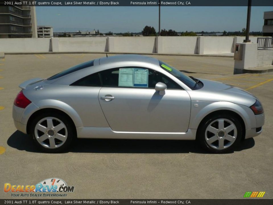 2001 Audi TT 1.8T quattro Coupe Lake Silver Metallic / Ebony Black Photo #8