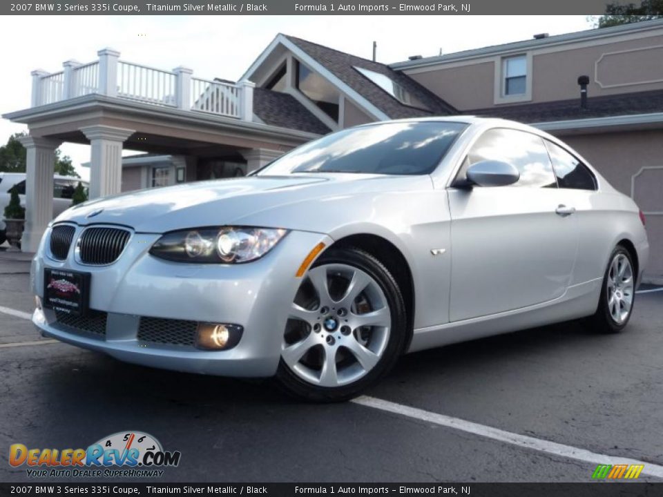 2007 BMW 3 Series 335i Coupe Titanium Silver Metallic / Black Photo #1