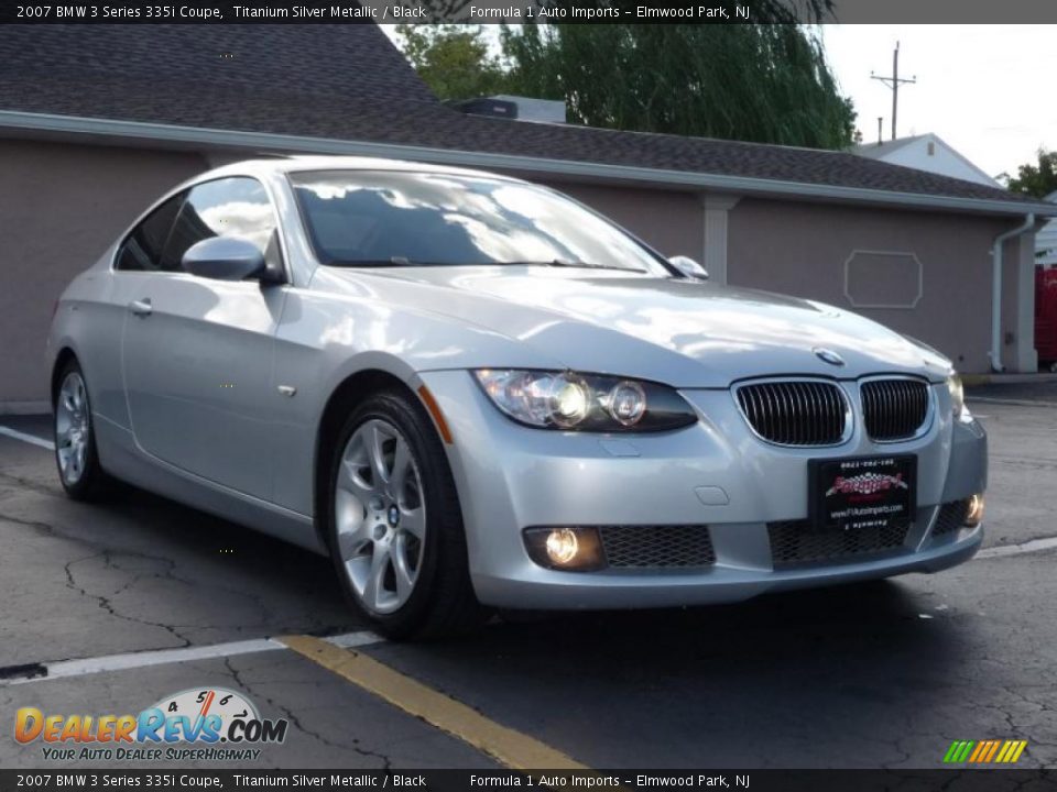 2007 BMW 3 Series 335i Coupe Titanium Silver Metallic / Black Photo #2