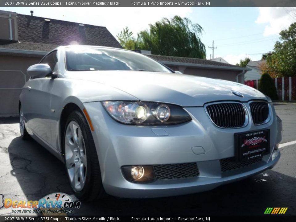 2007 BMW 3 Series 335i Coupe Titanium Silver Metallic / Black Photo #11
