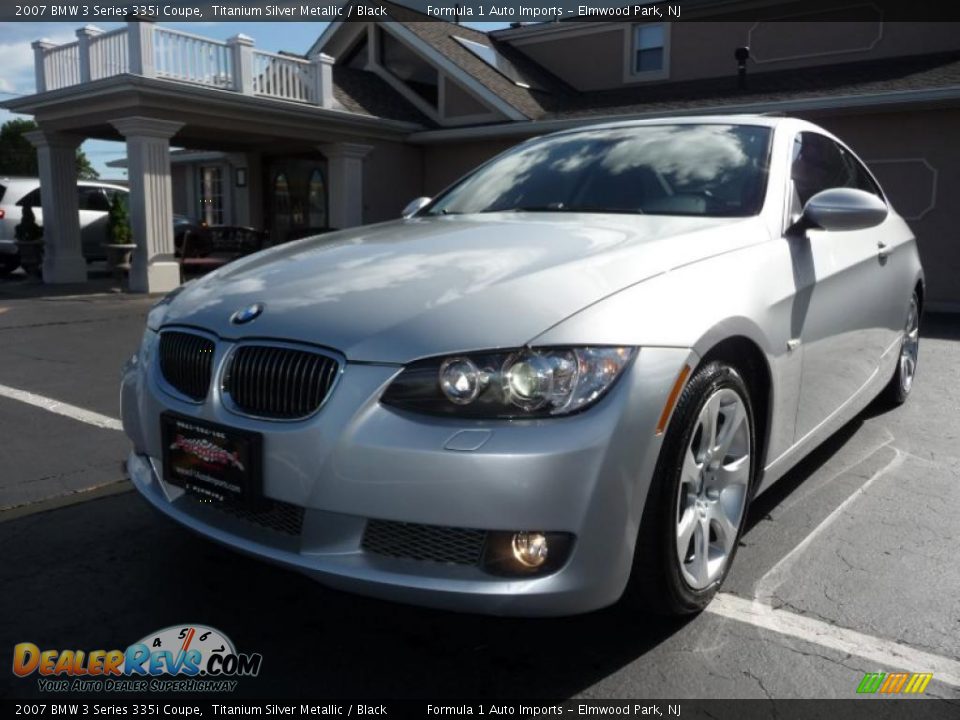 2007 BMW 3 Series 335i Coupe Titanium Silver Metallic / Black Photo #12