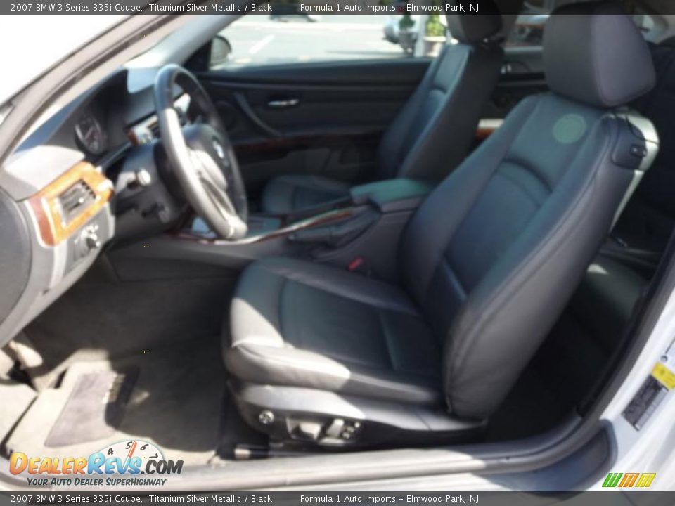 2007 BMW 3 Series 335i Coupe Titanium Silver Metallic / Black Photo #17