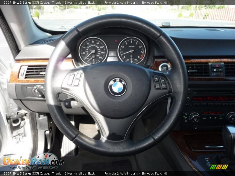 2007 BMW 3 Series 335i Coupe Titanium Silver Metallic / Black Photo #19