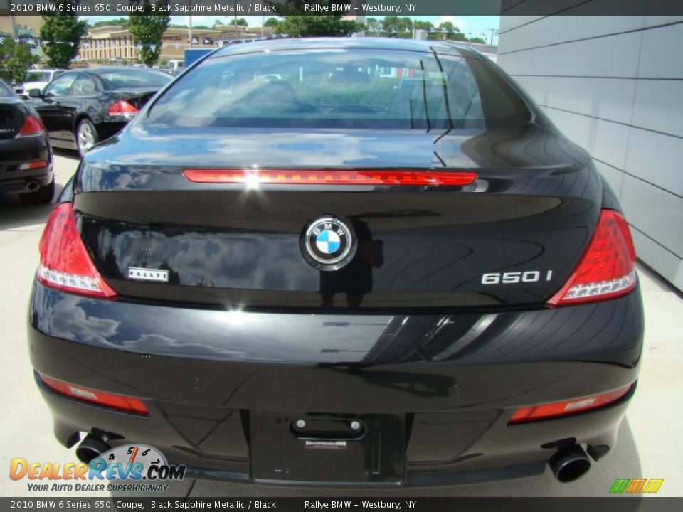 2010 BMW 6 Series 650i Coupe Black Sapphire Metallic / Black Photo #5