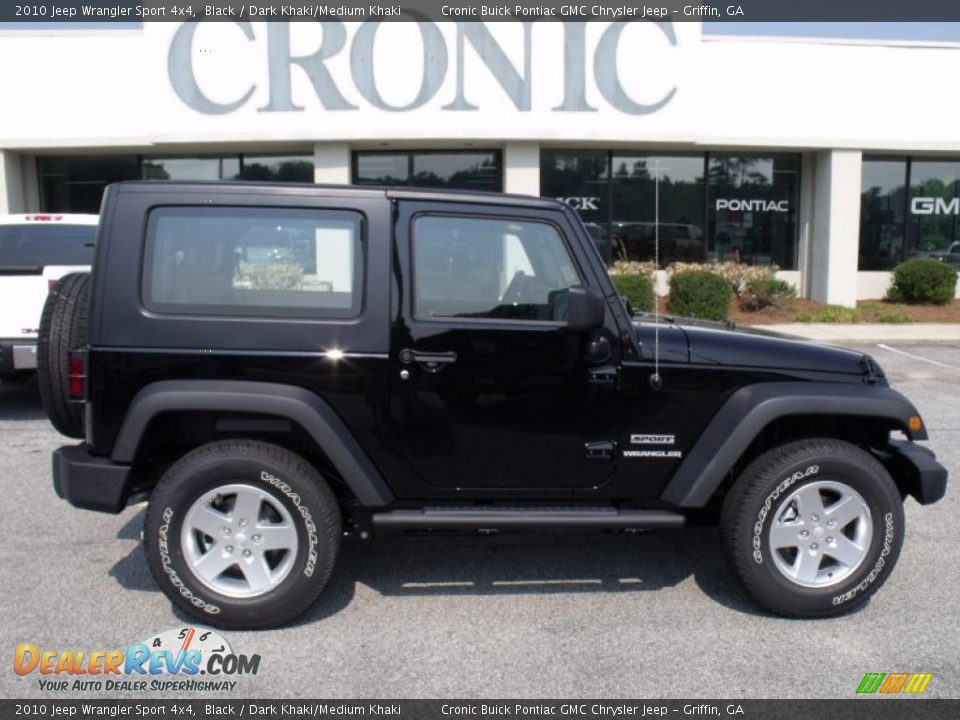 2010 Jeep Wrangler Sport 4x4 Black / Dark Khaki/Medium Khaki Photo #1