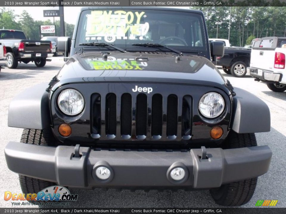 2010 Jeep Wrangler Sport 4x4 Black / Dark Khaki/Medium Khaki Photo #3