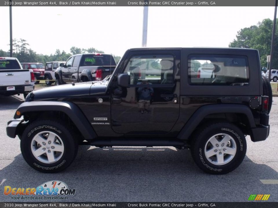 2010 Jeep Wrangler Sport 4x4 Black / Dark Khaki/Medium Khaki Photo #5