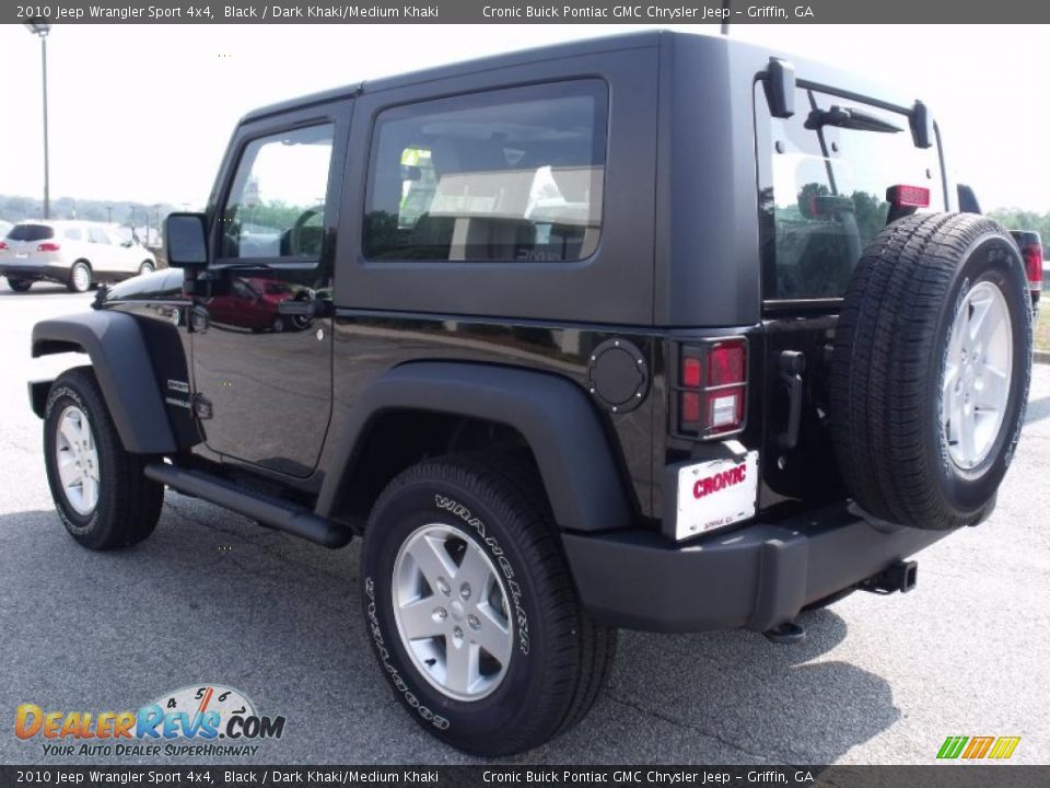 2010 Jeep Wrangler Sport 4x4 Black / Dark Khaki/Medium Khaki Photo #6