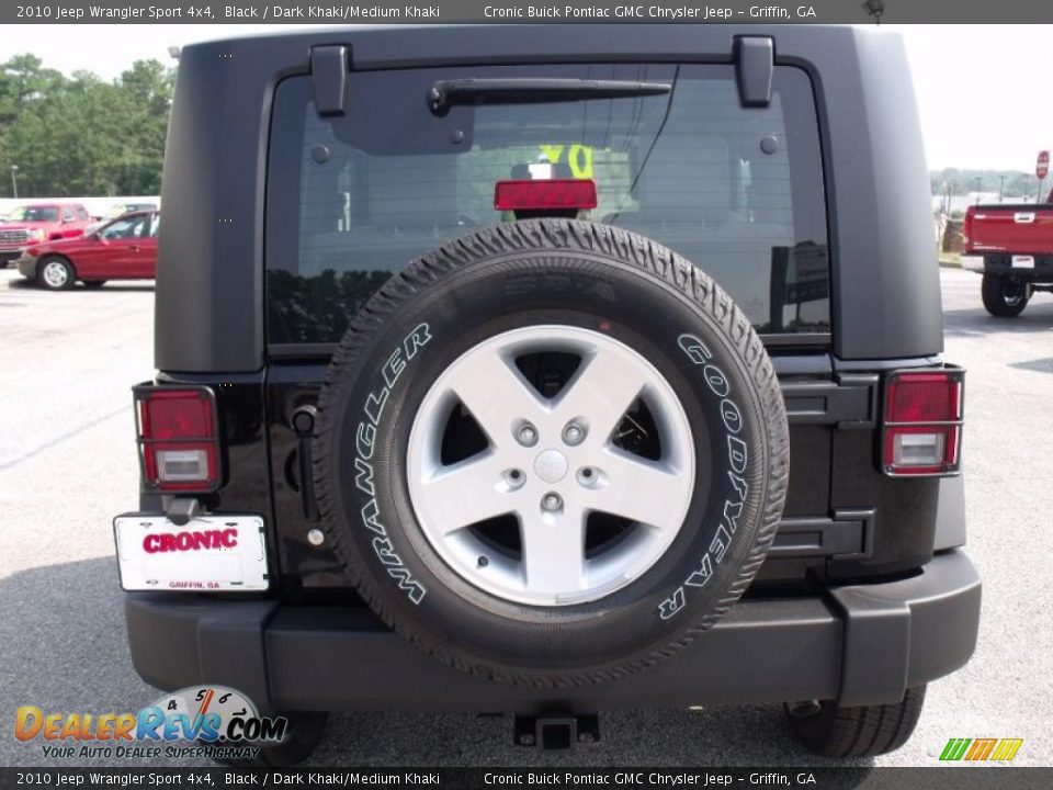 2010 Jeep Wrangler Sport 4x4 Black / Dark Khaki/Medium Khaki Photo #7