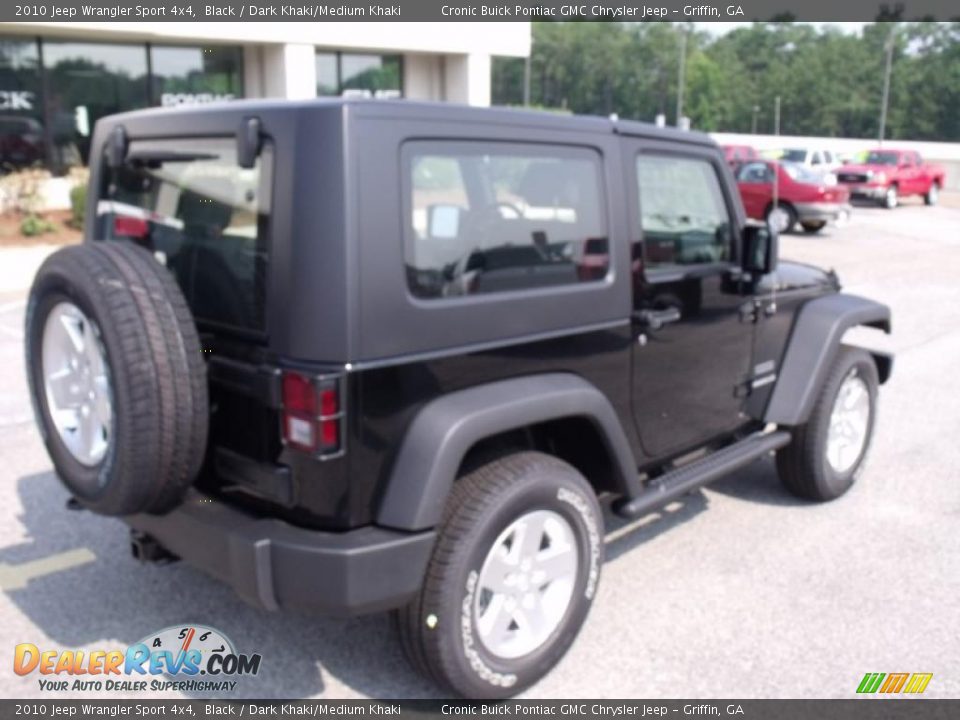 2010 Jeep Wrangler Sport 4x4 Black / Dark Khaki/Medium Khaki Photo #8