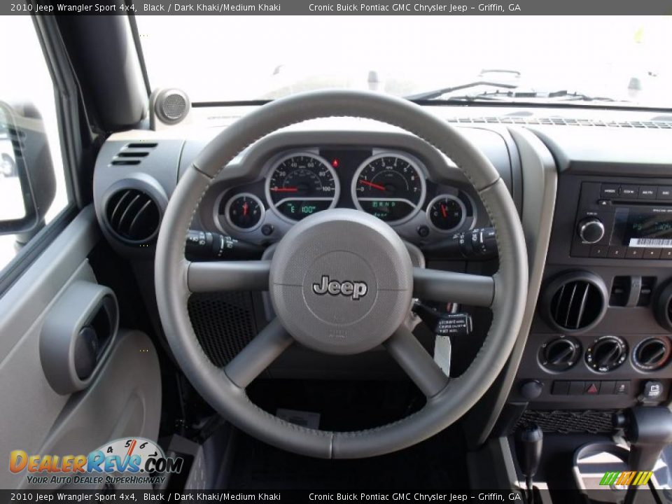 2010 Jeep Wrangler Sport 4x4 Black / Dark Khaki/Medium Khaki Photo #17