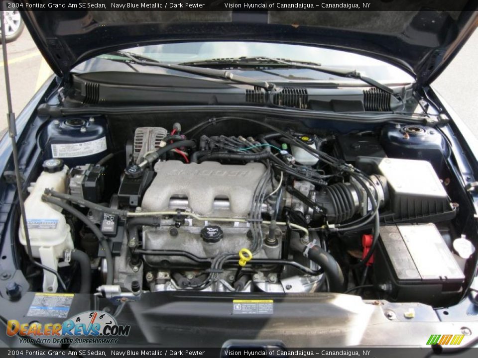 2004 Pontiac Grand Am SE Sedan Navy Blue Metallic / Dark Pewter Photo #4