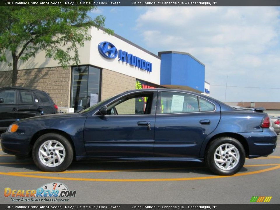 2004 Pontiac Grand Am SE Sedan Navy Blue Metallic / Dark Pewter Photo #6