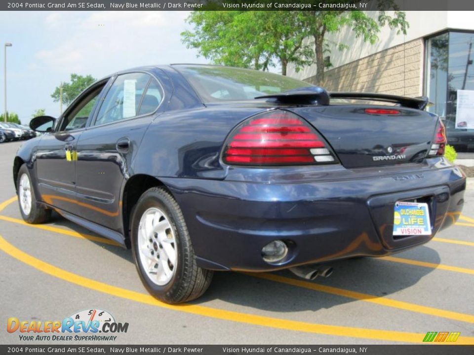 2004 Pontiac Grand Am SE Sedan Navy Blue Metallic / Dark Pewter Photo #15