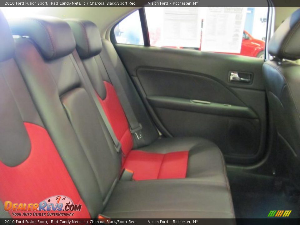 2010 Ford Fusion Sport Red Candy Metallic / Charcoal Black/Sport Red Photo #8