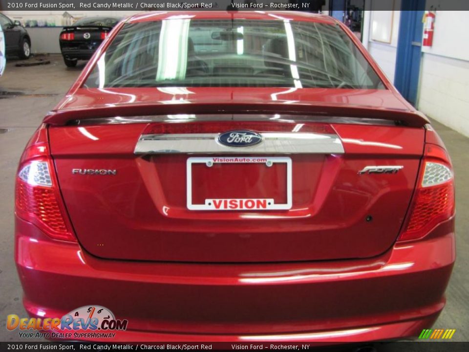 2010 Ford Fusion Sport Red Candy Metallic / Charcoal Black/Sport Red Photo #15
