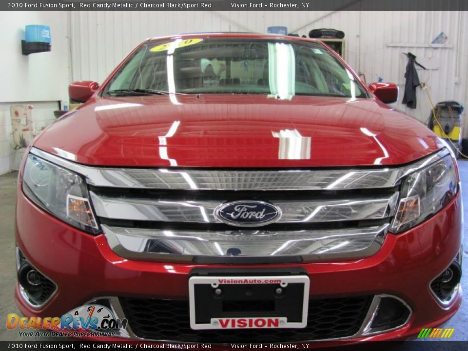 2010 Ford Fusion Sport Red Candy Metallic / Charcoal Black/Sport Red Photo #17