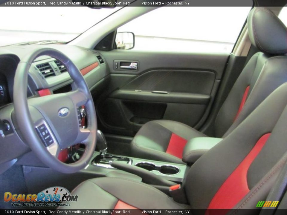 2010 Ford Fusion Sport Red Candy Metallic / Charcoal Black/Sport Red Photo #24
