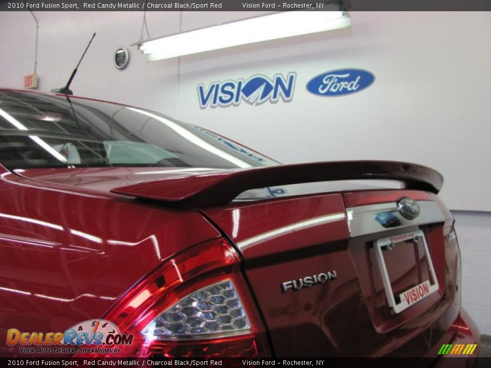 2010 Ford Fusion Sport Red Candy Metallic / Charcoal Black/Sport Red Photo #27