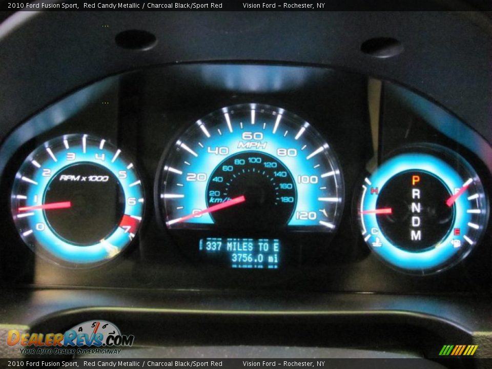 2010 Ford Fusion Sport Red Candy Metallic / Charcoal Black/Sport Red Photo #30