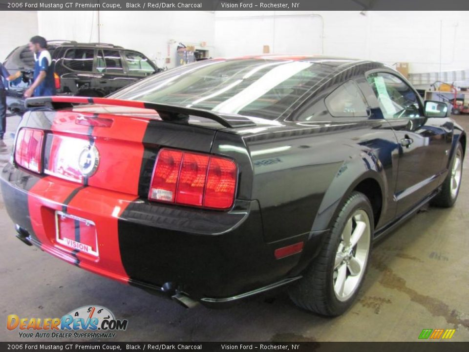 2006 Ford Mustang GT Premium Coupe Black / Red/Dark Charcoal Photo #2
