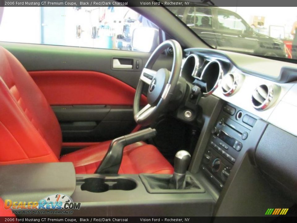 2006 Ford Mustang GT Premium Coupe Black / Red/Dark Charcoal Photo #7