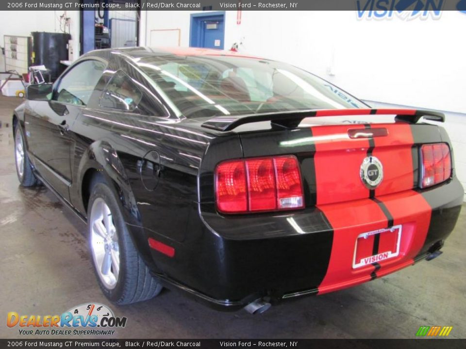 2006 Ford Mustang GT Premium Coupe Black / Red/Dark Charcoal Photo #15