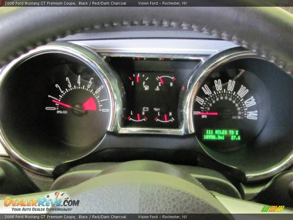 2006 Ford Mustang GT Premium Coupe Black / Red/Dark Charcoal Photo #28