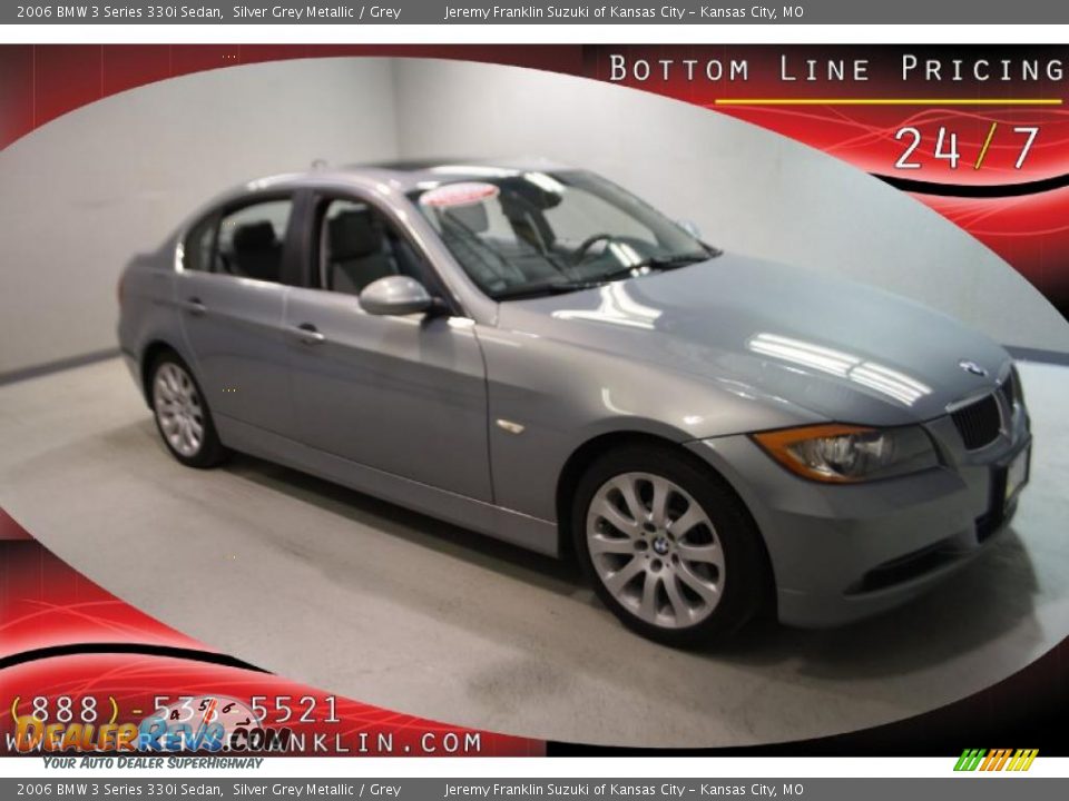 2006 BMW 3 Series 330i Sedan Silver Grey Metallic / Grey Photo #1