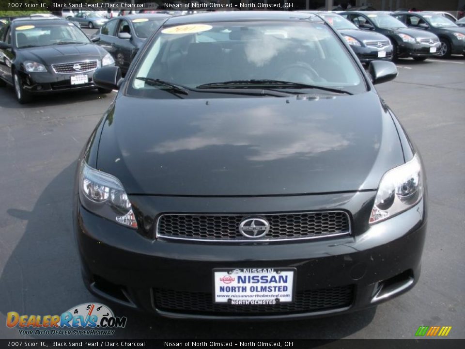 2007 Scion tC Black Sand Pearl / Dark Charcoal Photo #2