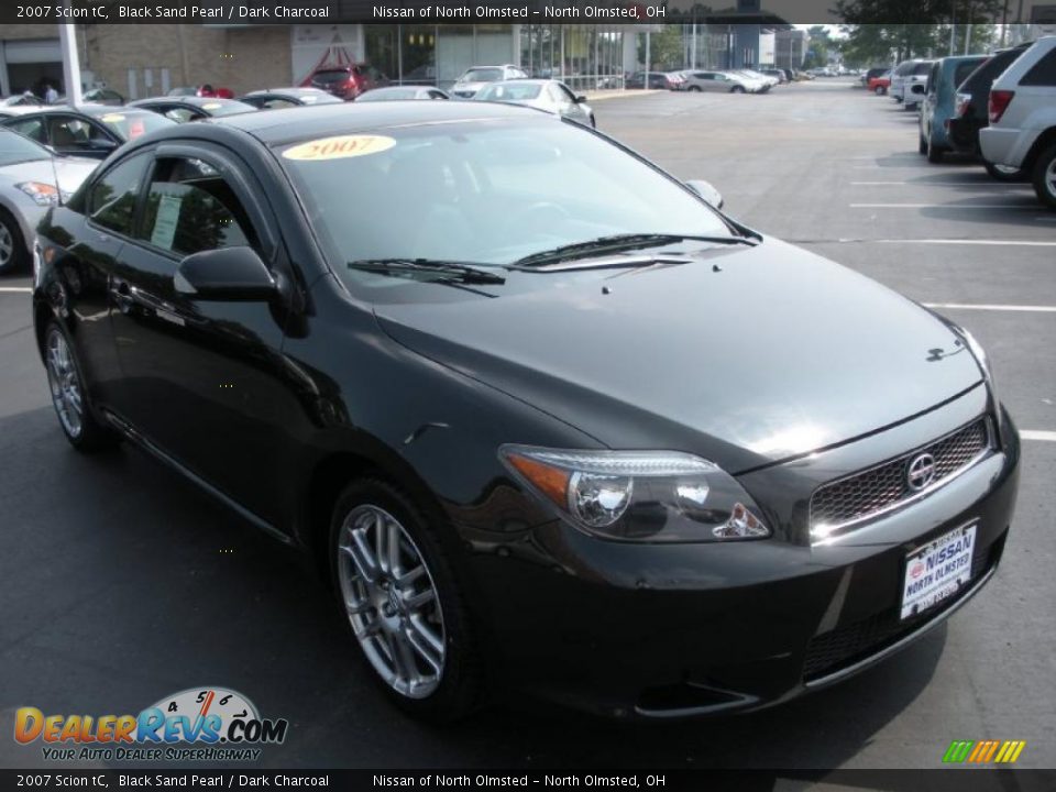 2007 Scion tC Black Sand Pearl / Dark Charcoal Photo #3