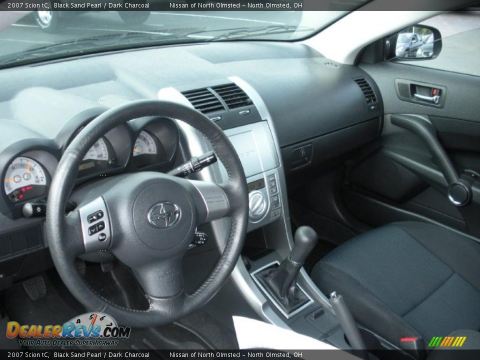 2007 Scion tC Black Sand Pearl / Dark Charcoal Photo #11
