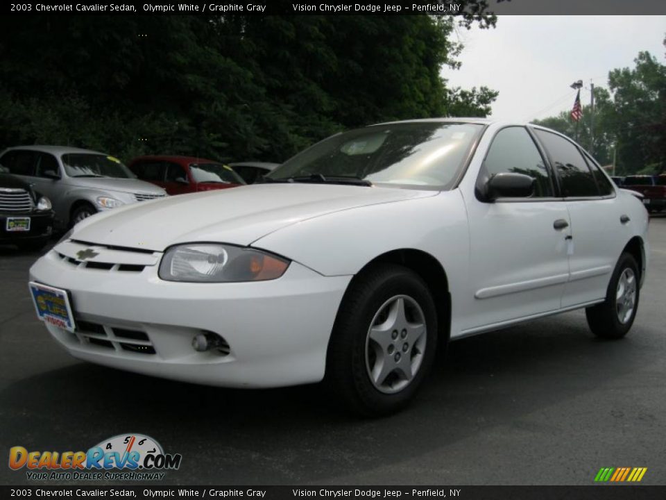 2003 Chevrolet Cavalier Sedan Olympic White / Graphite Gray Photo #1
