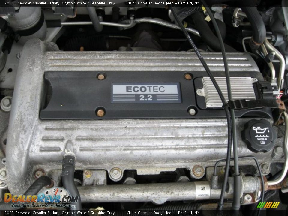 2003 Chevrolet Cavalier Sedan Olympic White / Graphite Gray Photo #10