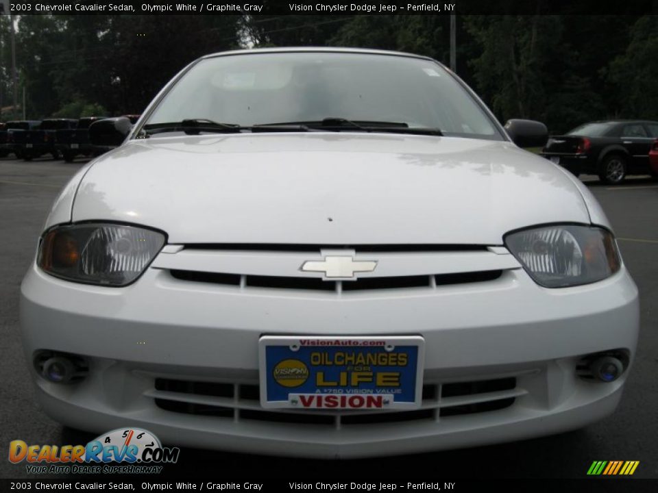 2003 Chevrolet Cavalier Sedan Olympic White / Graphite Gray Photo #13