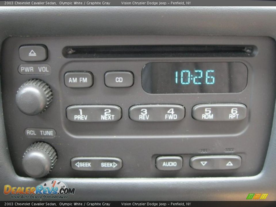 2003 Chevrolet Cavalier Sedan Olympic White / Graphite Gray Photo #19