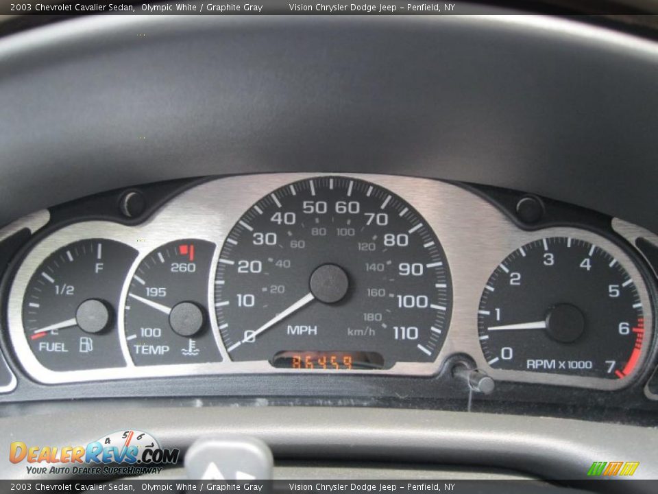 2003 Chevrolet Cavalier Sedan Olympic White / Graphite Gray Photo #23