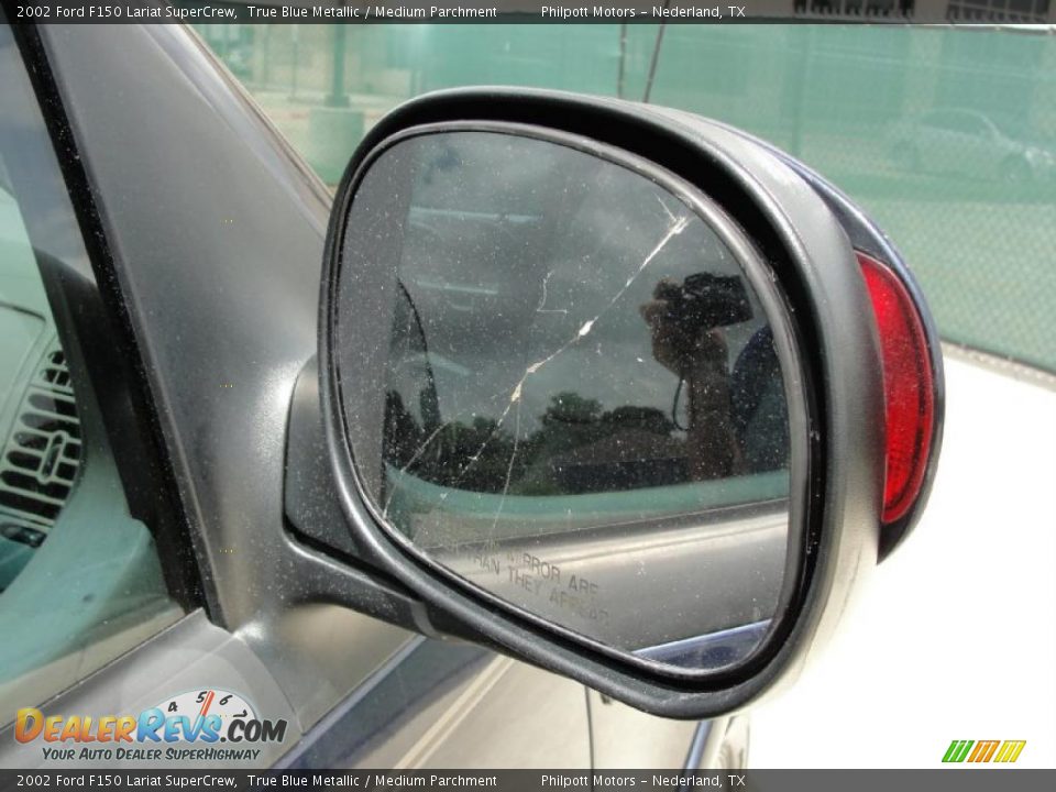 2002 Ford F150 Lariat SuperCrew True Blue Metallic / Medium Parchment Photo #18