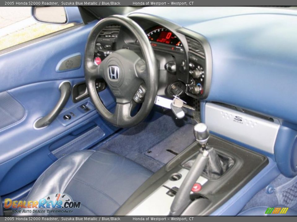 2005 Honda S2000 Roadster Suzuka Blue Metallic / Blue/Black Photo #14