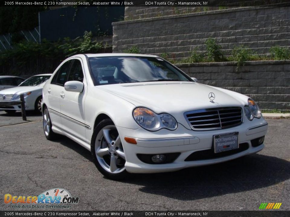 2005 Mercedes-Benz C 230 Kompressor Sedan Alabaster White / Black Photo #1