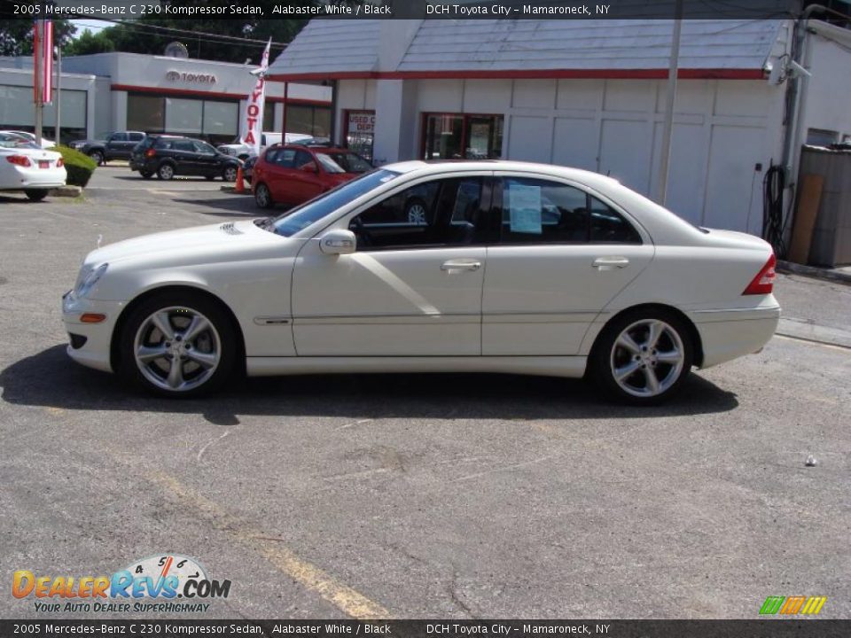 2005 Mercedes-Benz C 230 Kompressor Sedan Alabaster White / Black Photo #4