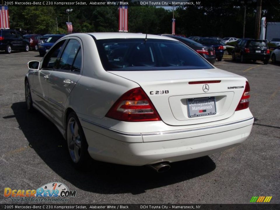 2005 Mercedes-Benz C 230 Kompressor Sedan Alabaster White / Black Photo #5
