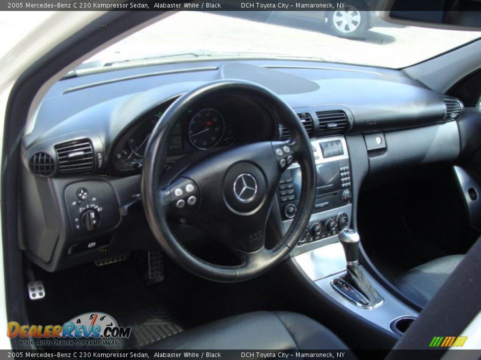 2005 Mercedes-Benz C 230 Kompressor Sedan Alabaster White / Black Photo #27