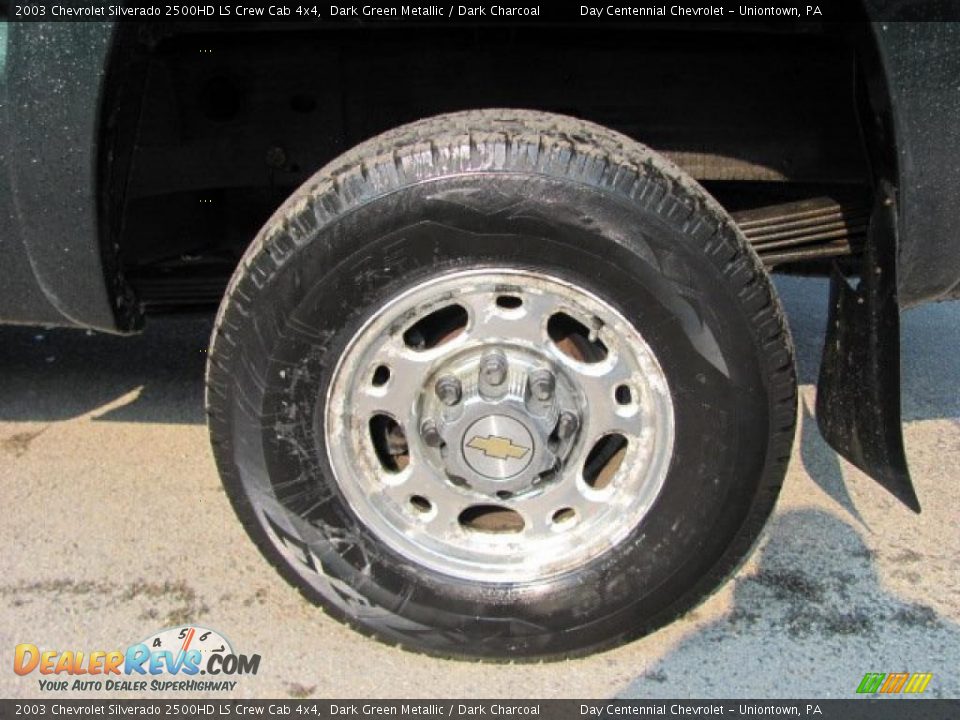 2003 Chevrolet Silverado 2500HD LS Crew Cab 4x4 Dark Green Metallic / Dark Charcoal Photo #3